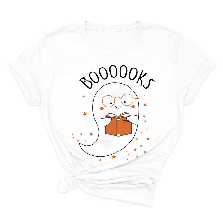 Ghost Books Halloween Reading Tee | Librarian Bookworm Teacher Shirt Gift