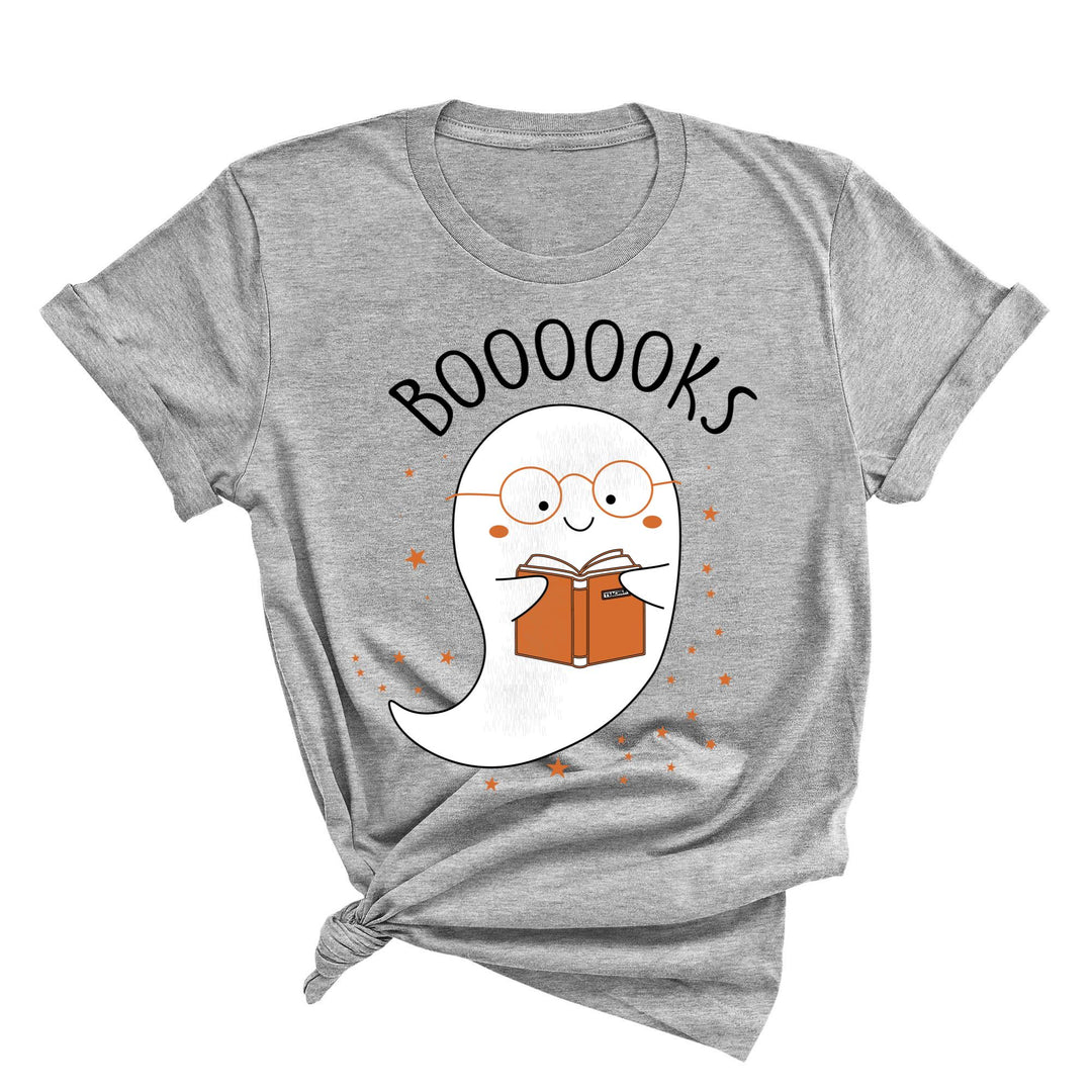 Ghost Books Halloween Reading Tee | Librarian Bookworm Teacher Shirt Gift