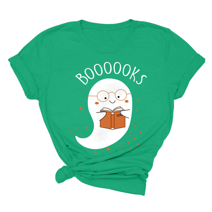 Ghost Books Halloween Reading Tee | Librarian Bookworm Teacher Shirt Gift