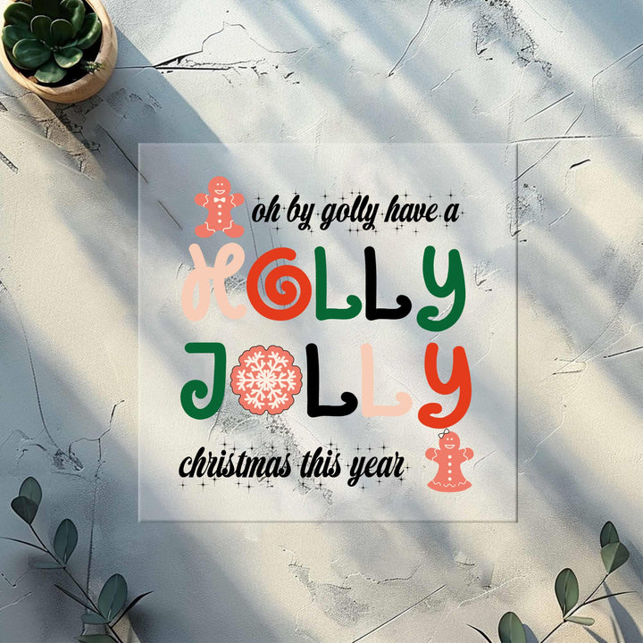 Have a Holly Jolly Christmas DTF Transfer | Retro Christmas Design