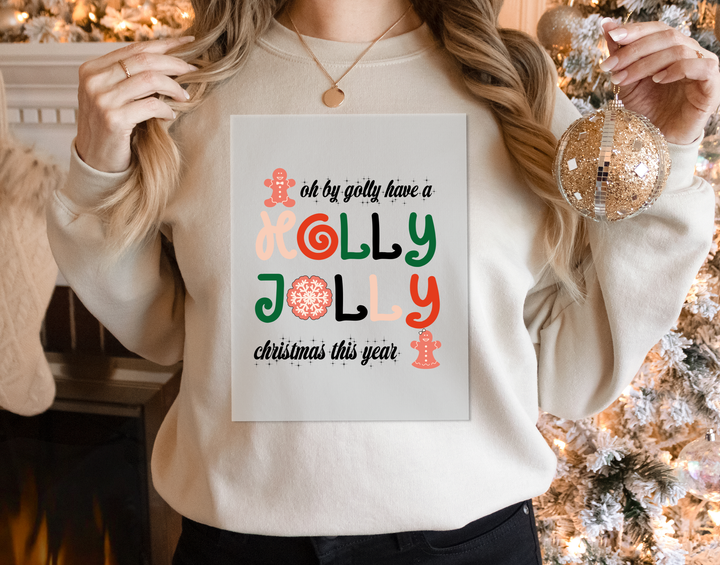 Have a Holly Jolly Christmas DTF Transfer | Retro Christmas Design