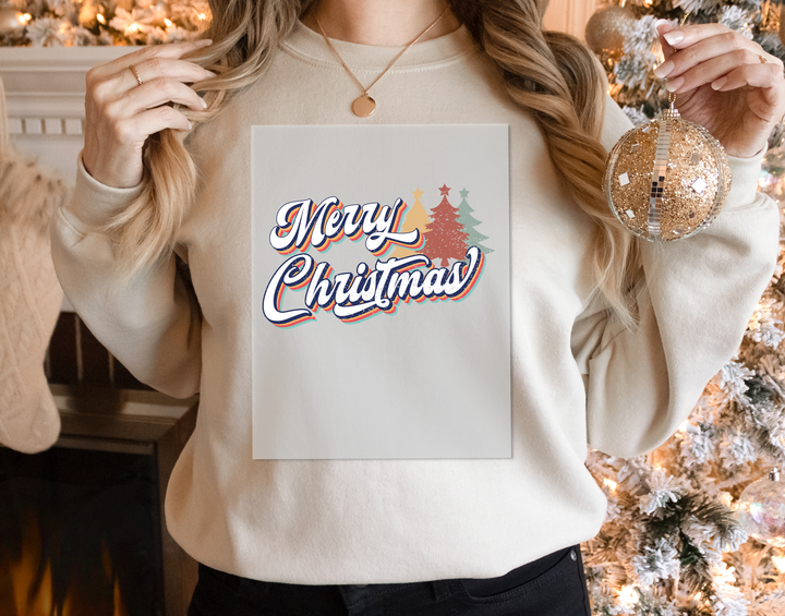 Merry DTF Transfers | Vintage Retro Christmas Family DTF