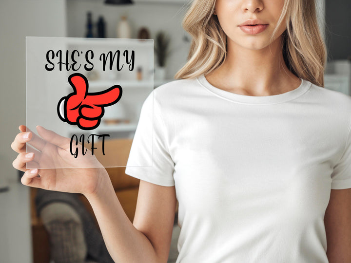 She's My Gift & He's My Present DTF Transfers | Funny Christmas Couple DTF