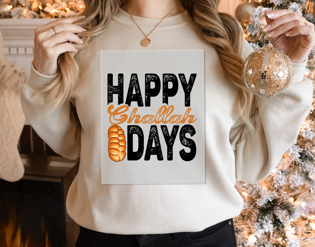 Happy Challah Days DTF Transfers | Chanukah & Jewish Holiday DTF