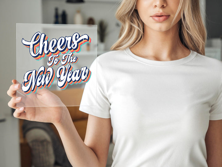 Retro New Year 2024 DTF Transfers | Cheers to the New Year DTF