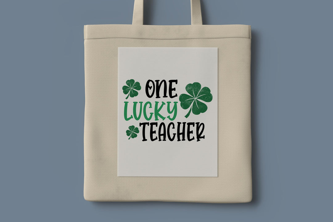 Lucky Teacher DTF Transfers | One Lucky Teacher St. Patrick's Day DTF