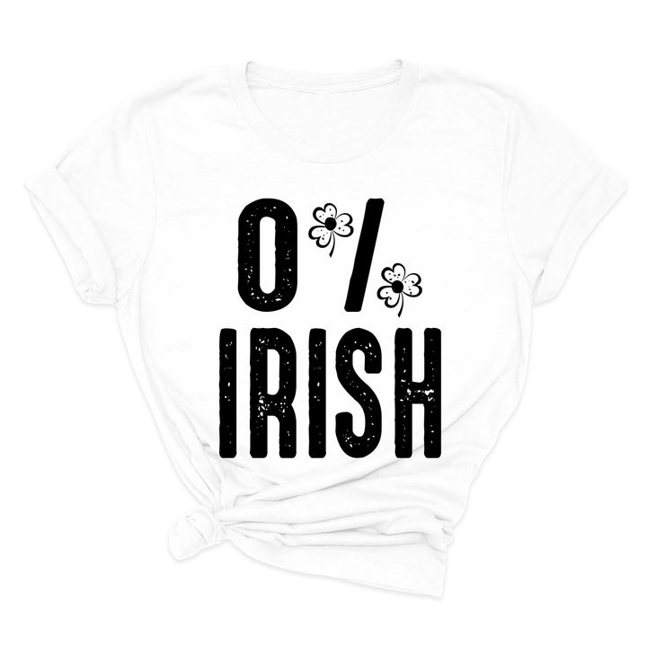 St. Patrick's Day 0% Irish Shirt - Funny Shamrock Tee for Men & Women