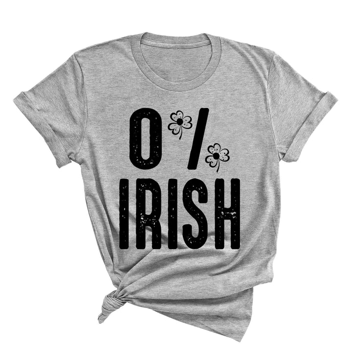 St. Patrick's Day 0% Irish Shirt - Funny Shamrock Tee for Men & Women