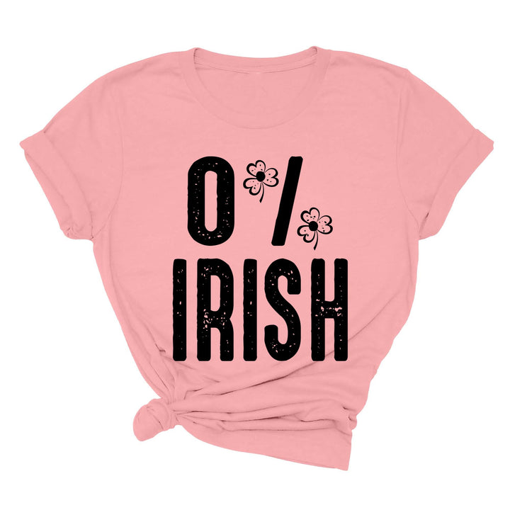 St. Patrick's Day 0% Irish Shirt - Funny Shamrock Tee for Men & Women