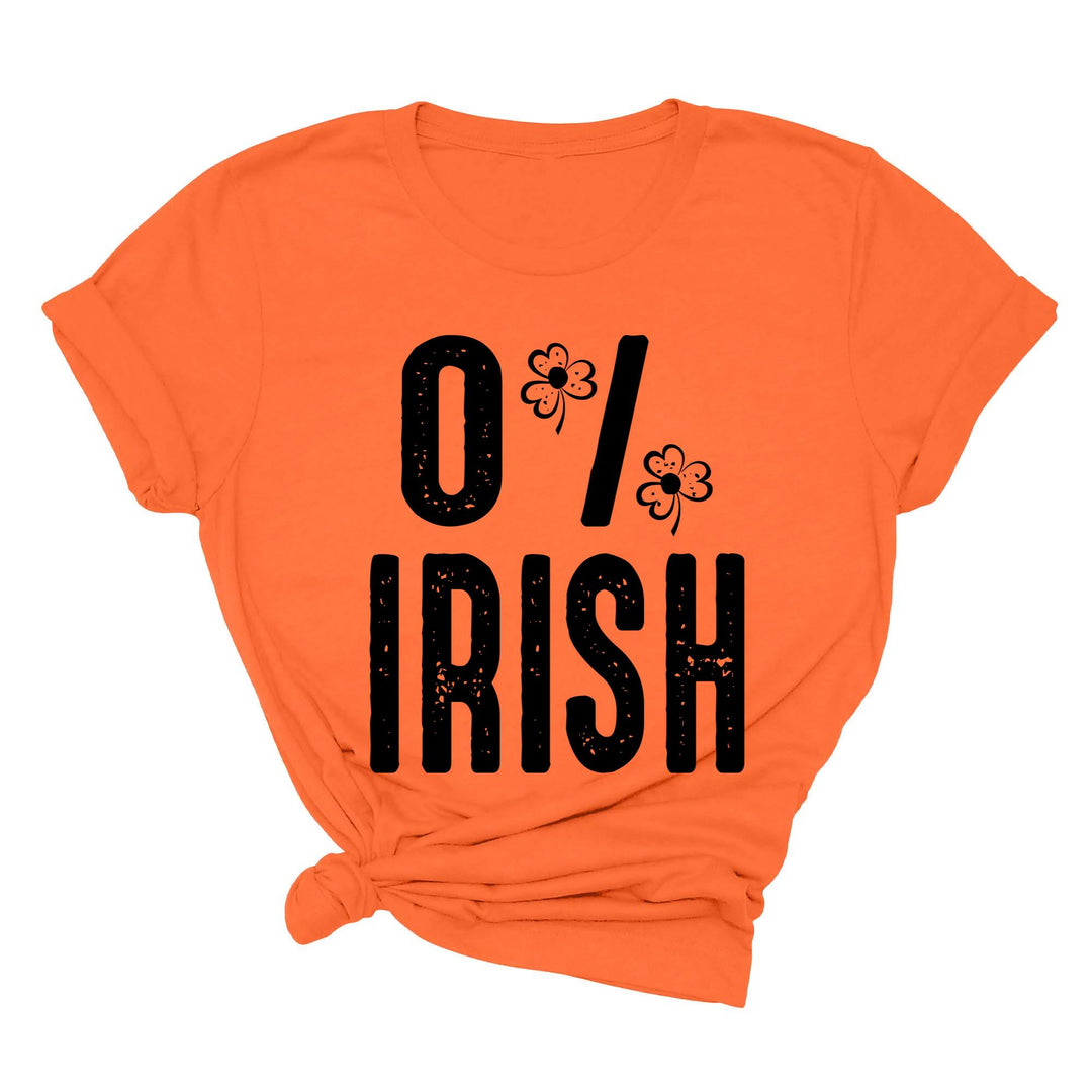 St. Patrick's Day 0% Irish Shirt - Funny Shamrock Tee for Men & Women