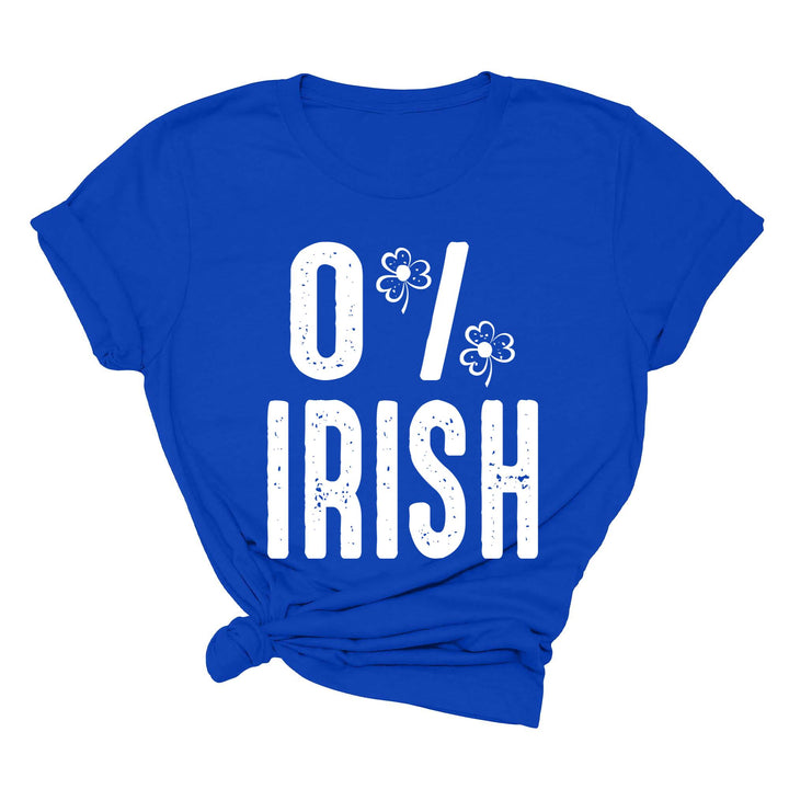 St. Patrick's Day 0% Irish Shirt - Funny Shamrock Tee for Men & Women