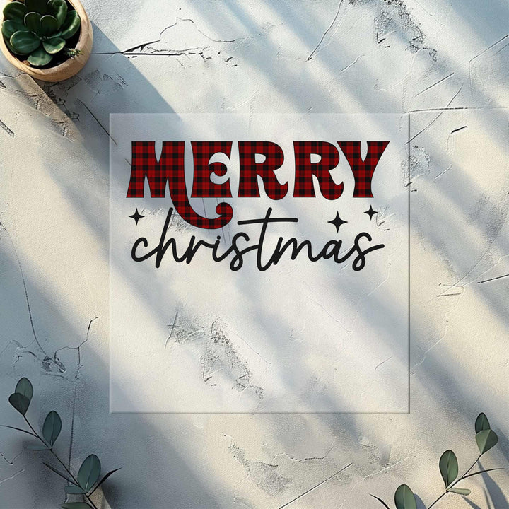 Merry Christmas Buffalo Plaid DTF Transfers | Christmas Family DTF | Christmas Love DTF