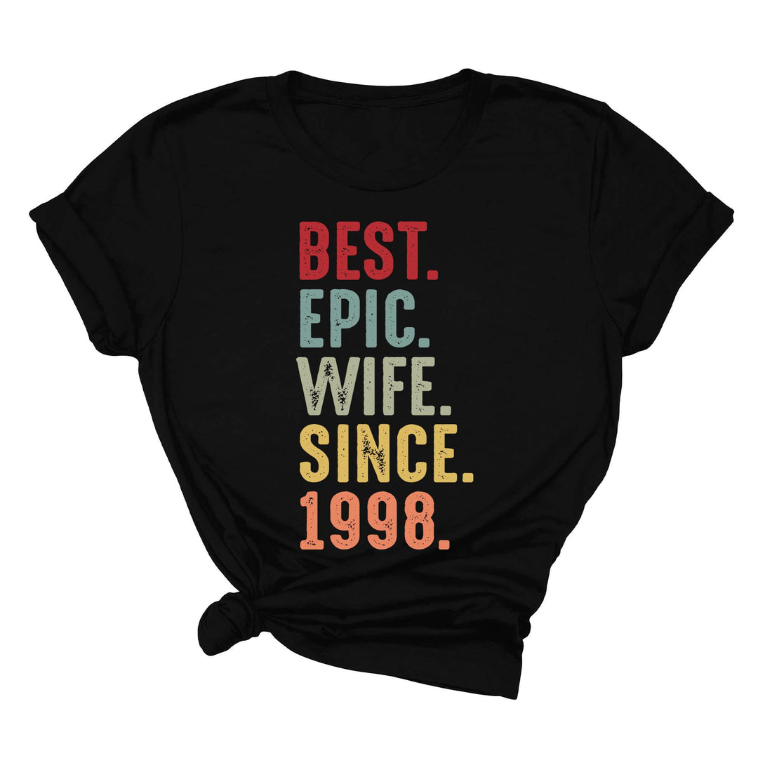 Just Married Shirt - Personalized 25th Wedding Anniversary Gift Tee