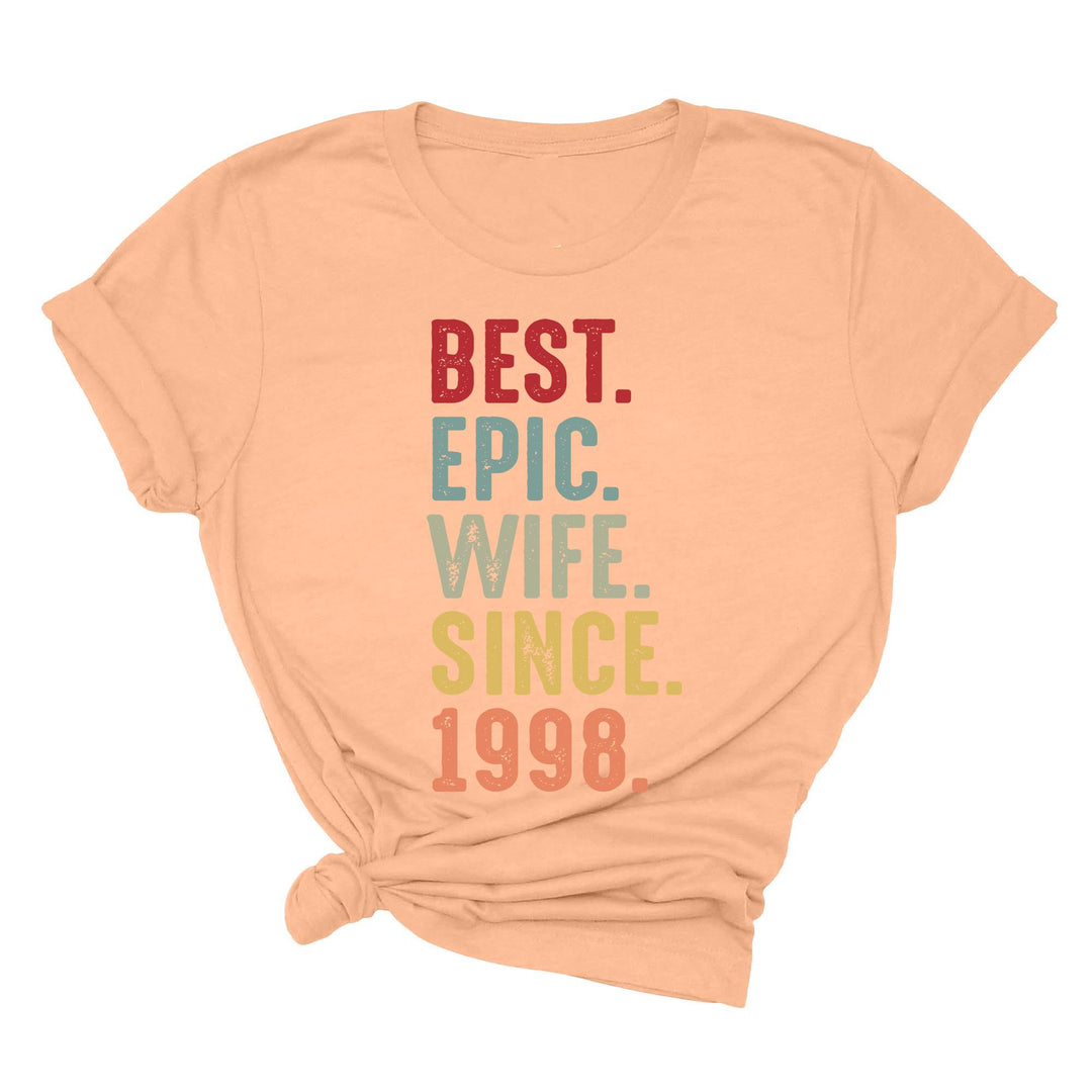 Just Married Shirt - Personalized 25th Wedding Anniversary Gift Tee