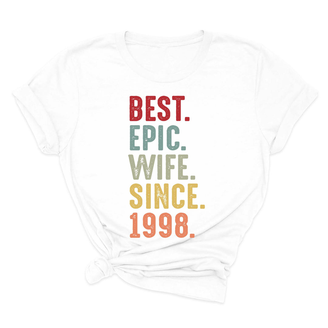 Just Married Shirt - Personalized 25th Wedding Anniversary Gift Tee