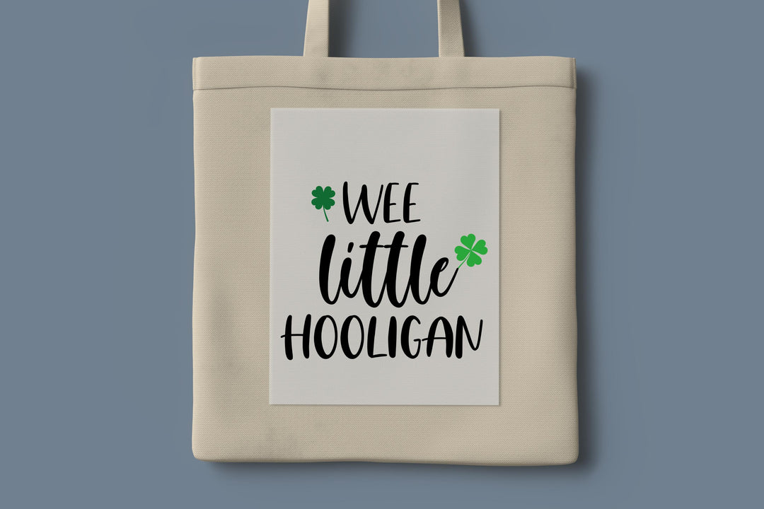 Wee Little Hooligan Kids DTF Transfers | St. Patrick's Day Toddler Baseball DTF