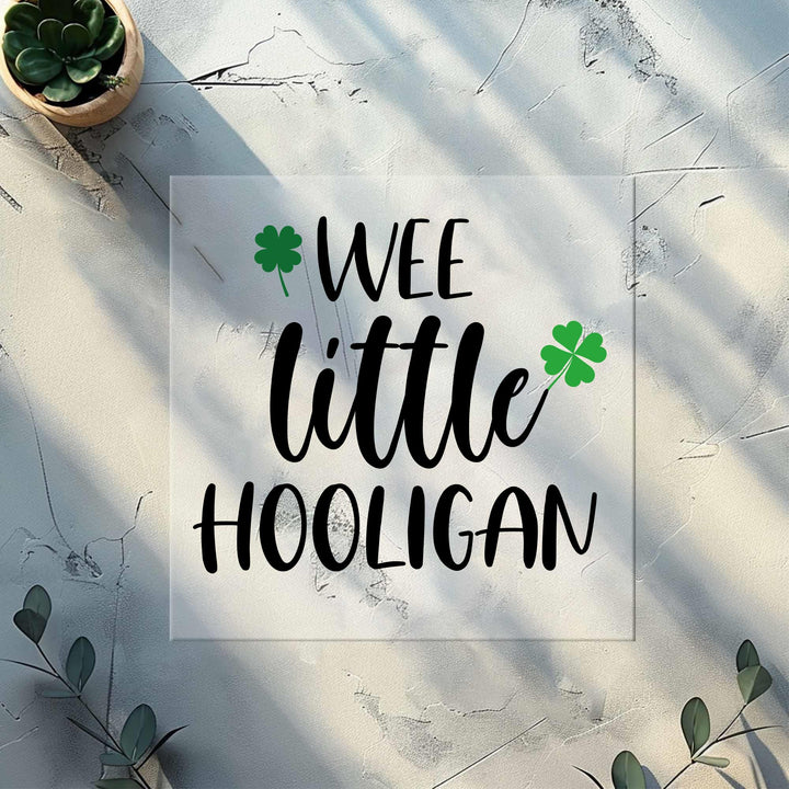 Wee Little Hooligan Kids DTF Transfers | St. Patrick's Day Toddler Baseball DTF