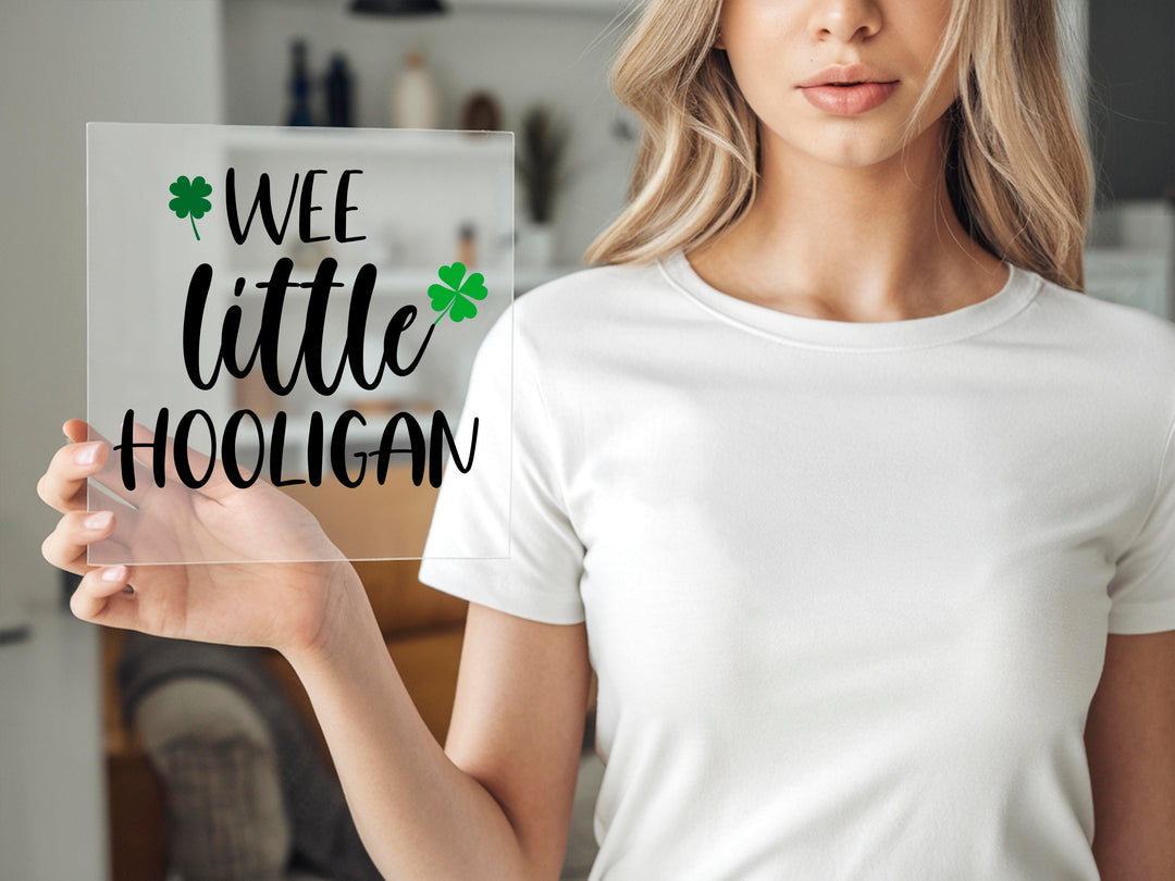 Wee Little Hooligan Kids DTF Transfers | St. Patrick's Day Toddler Baseball DTF