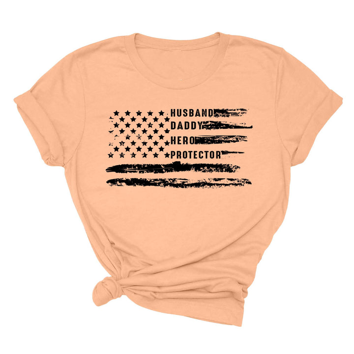 Patriotic Father's Day T-Shirt - Dad USA Flag Shirt | Gift from Daughter