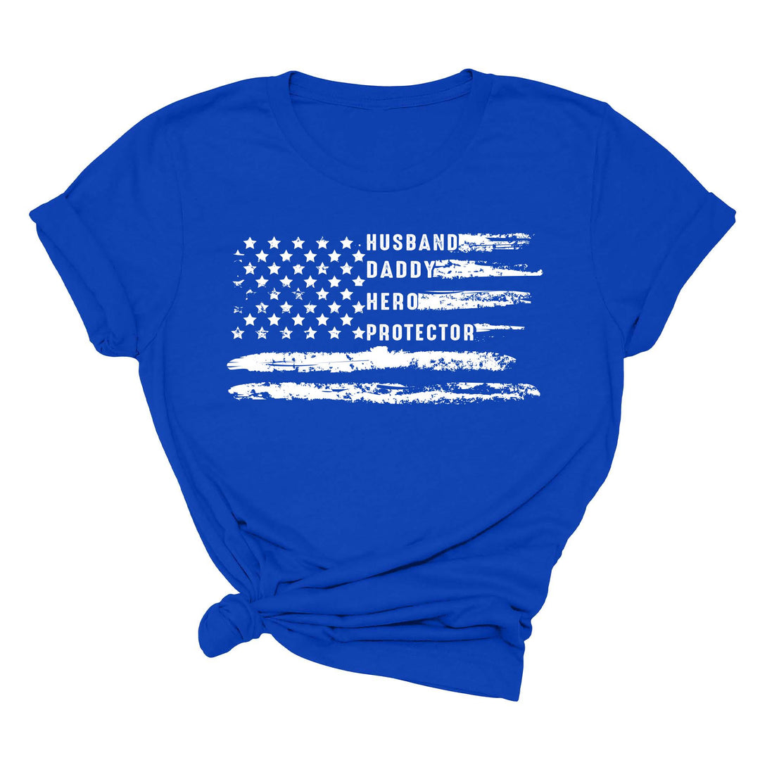 Patriotic Father's Day T-Shirt - Dad USA Flag Shirt | Gift from Daughter