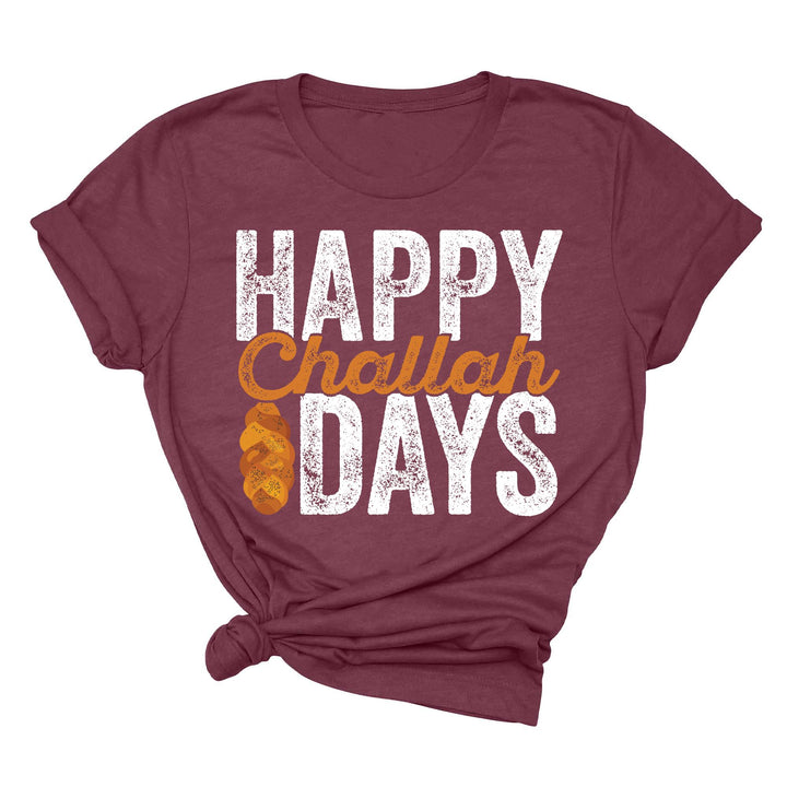 Happy Challah Days Tee - Hanukkah & Jewish Art Gift Shirt