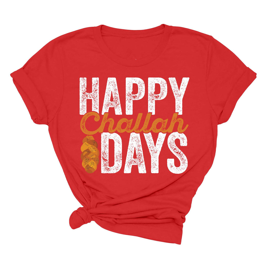 Happy Challah Days Tee - Hanukkah & Jewish Art Gift Shirt