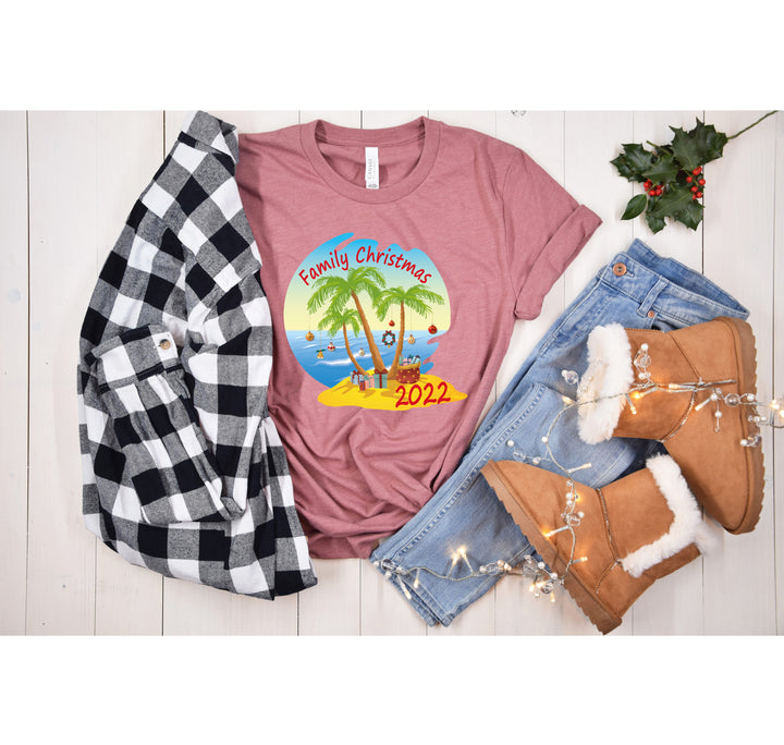 Christmas Palm Tree Shirt | Tropical Florida Xmas Tee