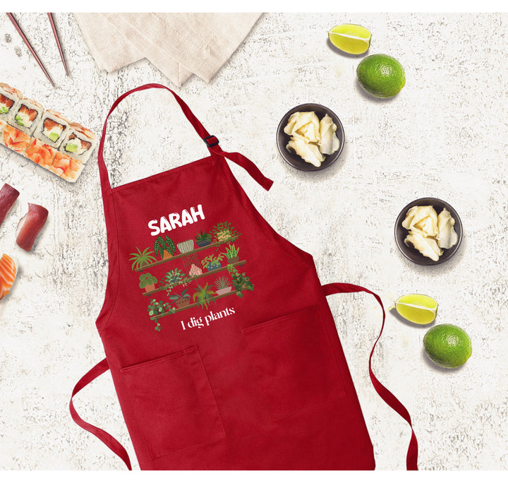 Personalized Gardening Apron - Custom Gift for Plant Lovers