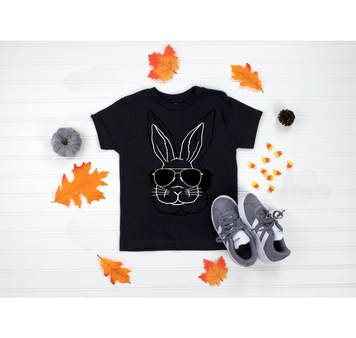 Easter Bunny Shirt - Sunglasses Raglan & Peeps Kids Tee