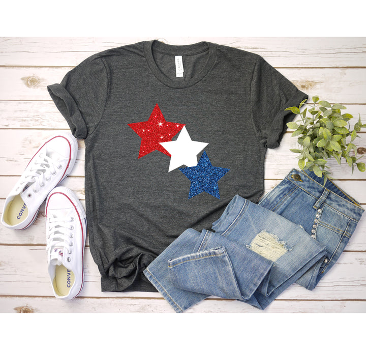 Star Colorly 4th of July Shirt - Red, White & Blue Independence Day Tee