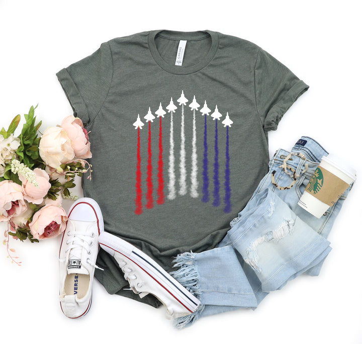 Air Force Shirt - Red, White & Blue Patriotic Tee for 4th of July & Memorial Day