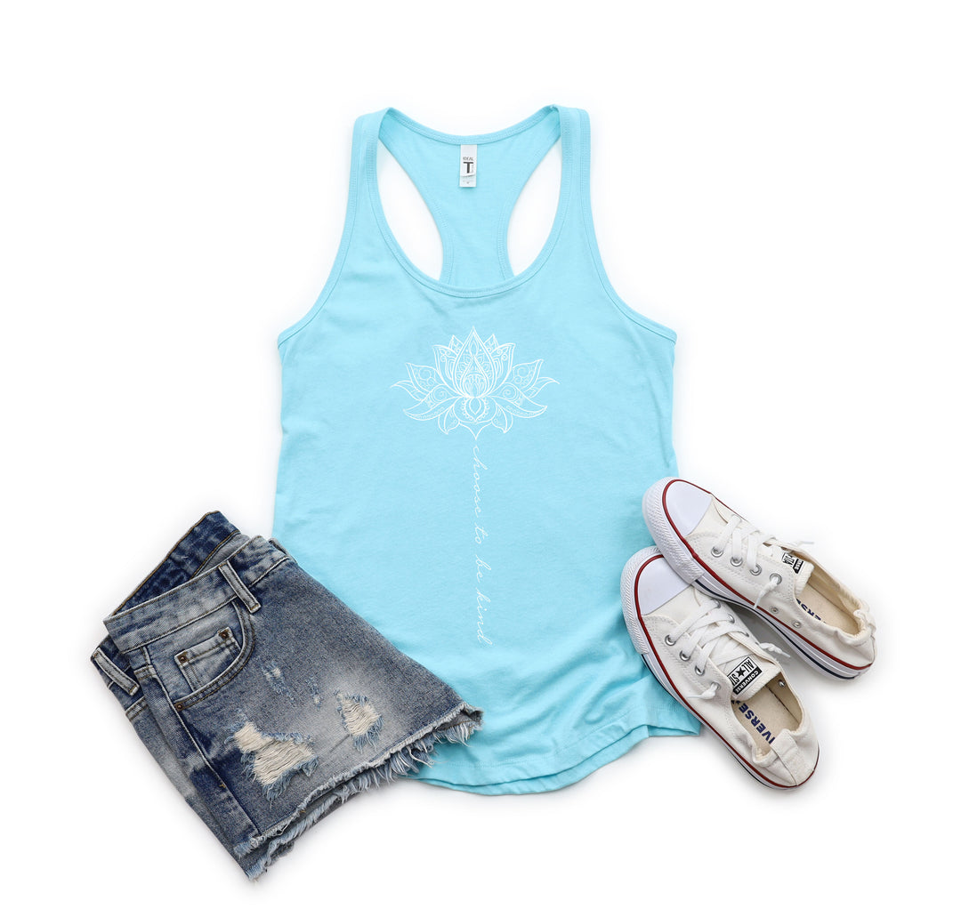 Choose to Be Kind Mandala Tank - Cute Spring Graphic for Women