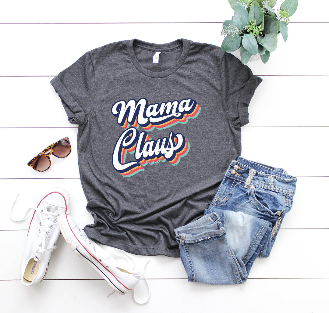 Mama Claus Christmas Shirt | Vintage Retro Christmas Mom Tee