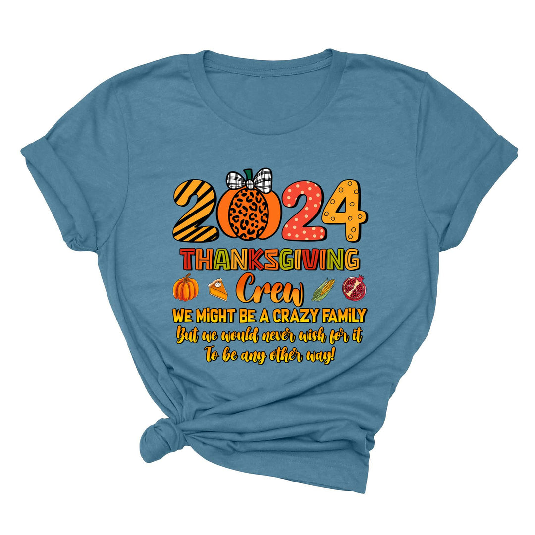 2024 Thanksgiving Crew Shirt, Thanksgiving Family Shirt, Fall Family Tee, Family Thanksgiving Shirts, Thanksgiving Family Reunion Shirt