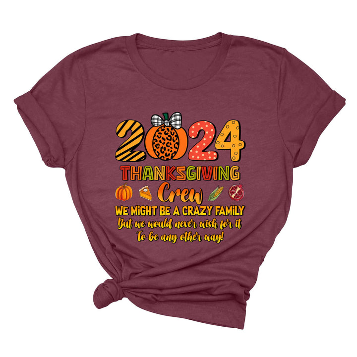 2024 Thanksgiving Crew Shirt, Thanksgiving Family Shirt, Fall Family Tee, Family Thanksgiving Shirts, Thanksgiving Family Reunion Shirt