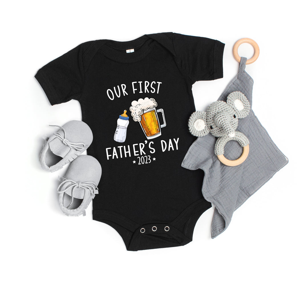 Personalized Our First Father's Day Bodysuit - Custom & Funny Gift