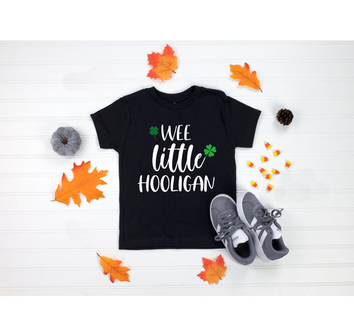 Wee Little Hooligan Kids Toddler Shirt | St. Patrick's Day Toddler Baseball Shirt