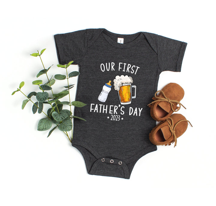 Personalized Our First Father's Day Bodysuit - Custom & Funny Gift