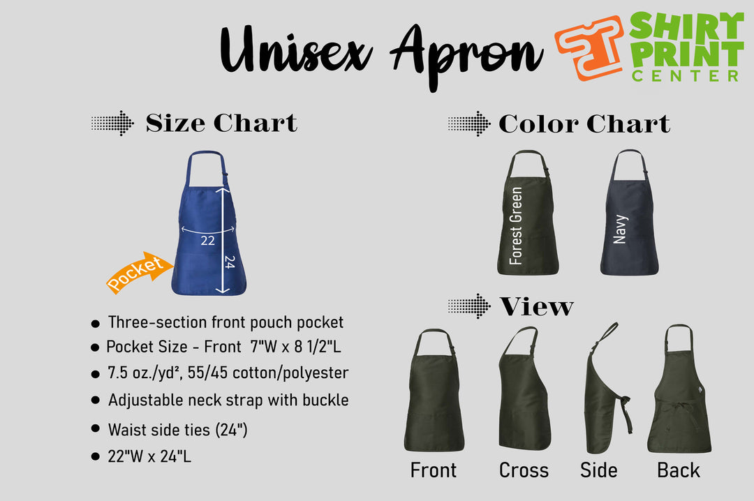 Personalized Kitchen Apron - Customizable Chef Apron for Men & Women