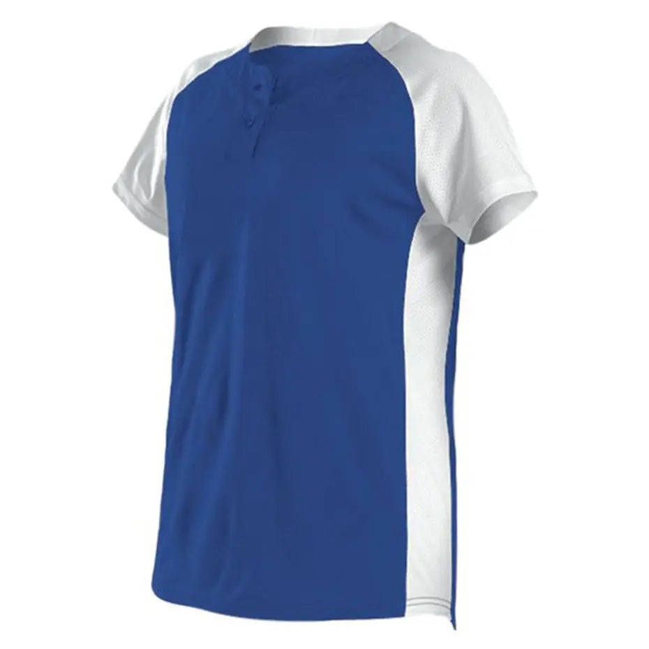 Alleson Athletic - Camiseta de lanzamiento rápido de dos botones para mujer - 522PDW