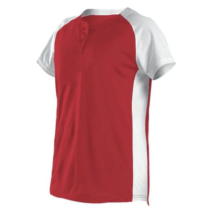 Alleson Athletic - Camiseta de lanzamiento rápido de dos botones para mujer - 522PDW