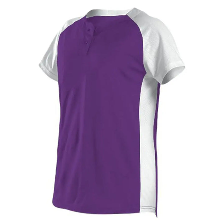 Alleson Athletic - Camiseta de lanzamiento rápido de dos botones para mujer - 522PDW