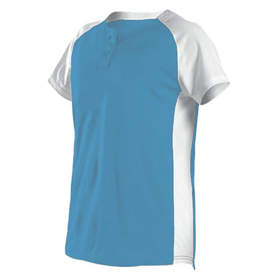 Alleson Athletic - Camiseta de lanzamiento rápido de dos botones para mujer - 522PDW