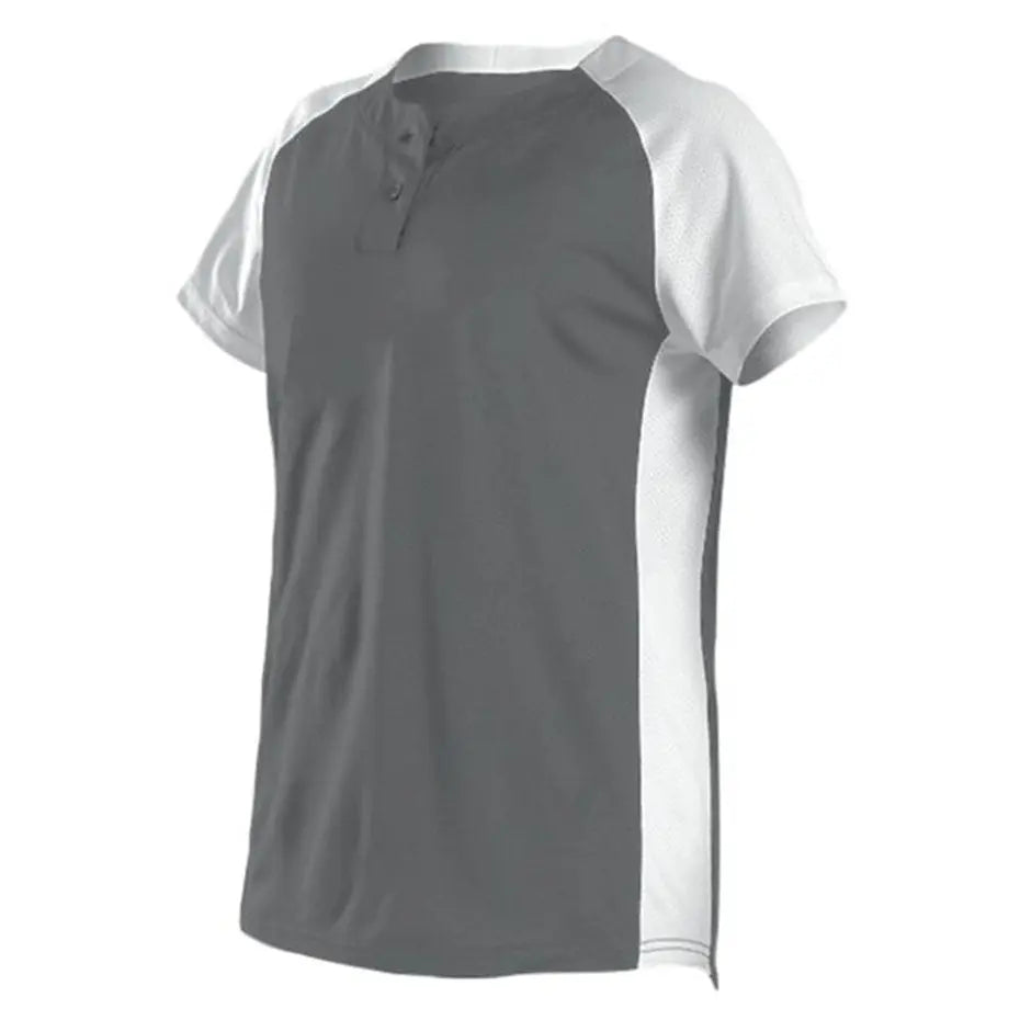 Alleson Athletic - Camiseta de lanzamiento rápido de dos botones para mujer - 522PDW