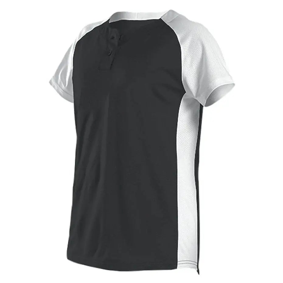 Alleson Athletic - Camiseta de lanzamiento rápido de dos botones para mujer - 522PDW