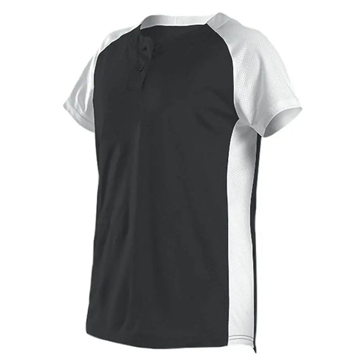 Alleson Athletic - Camiseta de lanzamiento rápido de dos botones para mujer - 522PDW