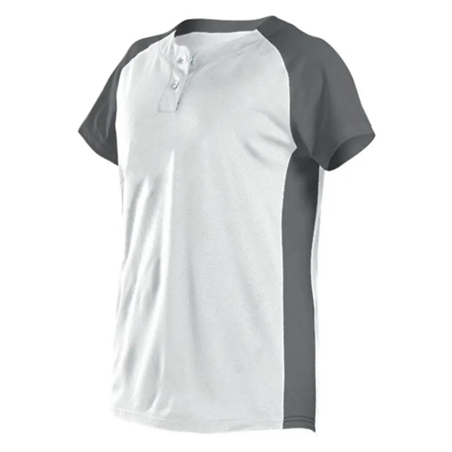 Alleson Athletic - Camiseta de lanzamiento rápido de dos botones para mujer - 522PDW