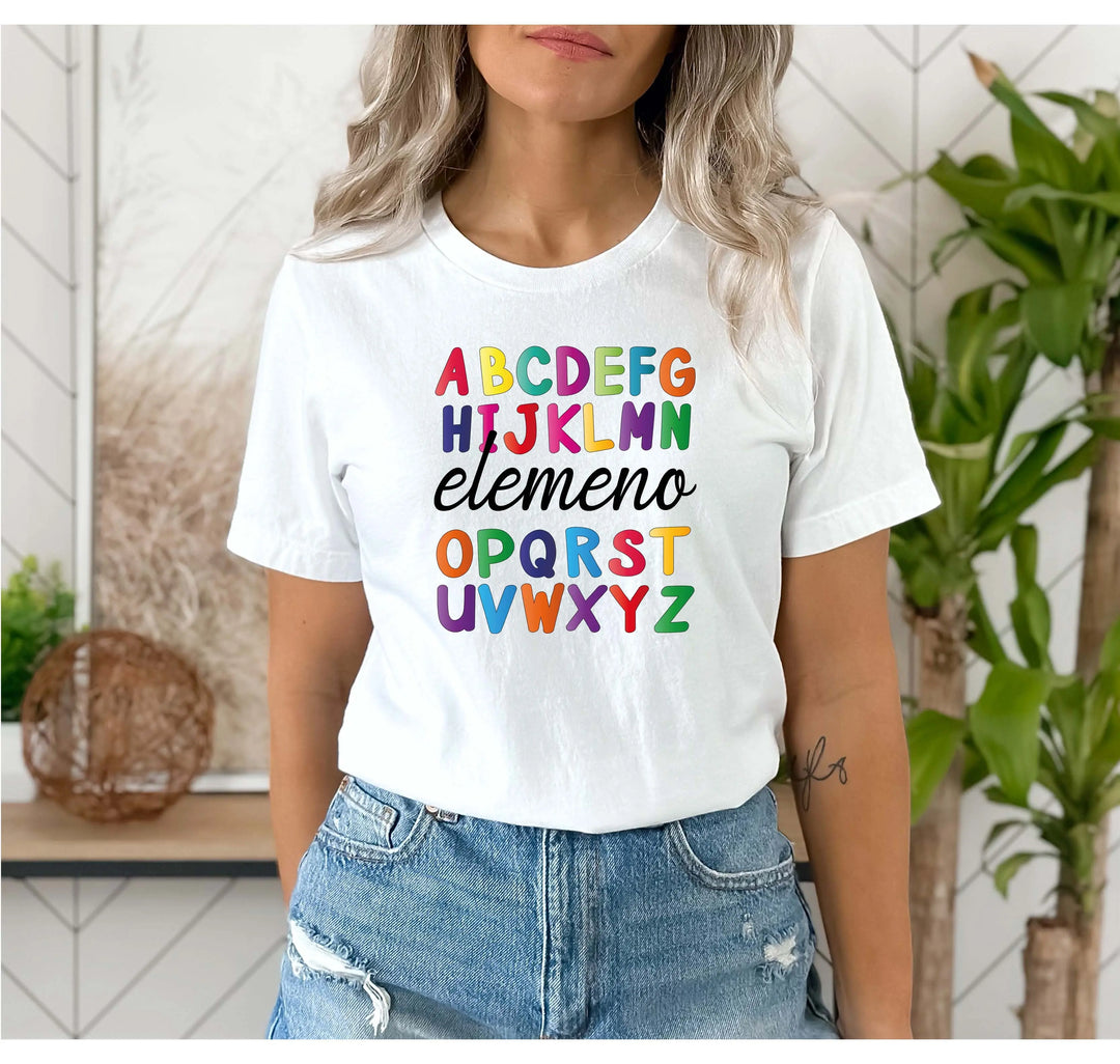 Alphabet Elemeno Shirt - Back to School Teacher Gift, First Grade Shirtprintingcenter