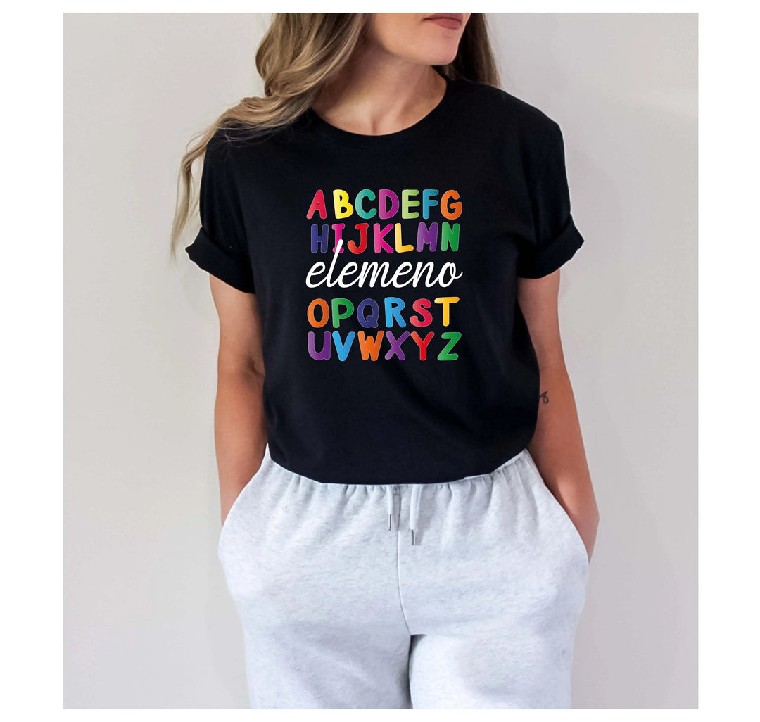 Alphabet Elemeno Shirt - Back to School Teacher Gift, First Grade Shirtprintingcenter