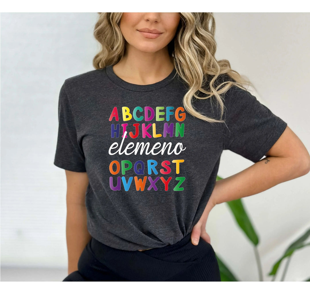 Alphabet Elemeno Shirt - Back to School Teacher Gift, First Grade Shirtprintingcenter